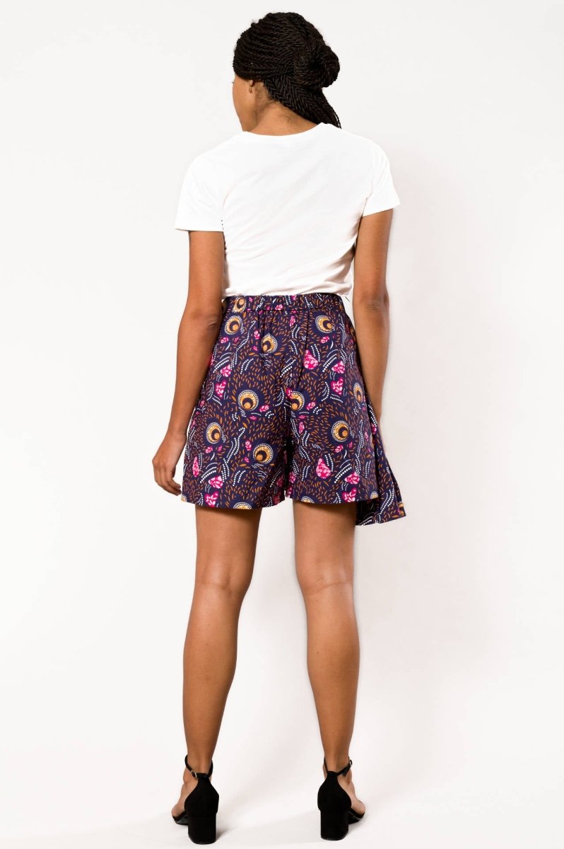 Jupe-short coton biologique - Jungle - violet - fairytale