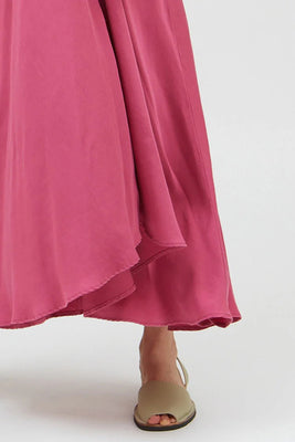 Robe longue tencel® et lin - Mp Long - rose - fairytale