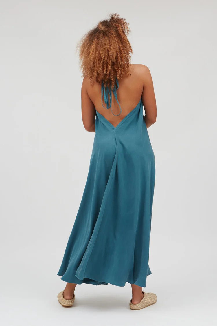 Robe longue tencel® et lin - Mp Long - bleu - fairytale