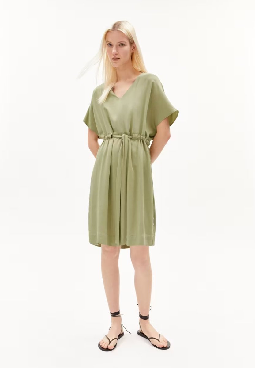 Robe viscose ecovero - Maahalia - vert - fairytale