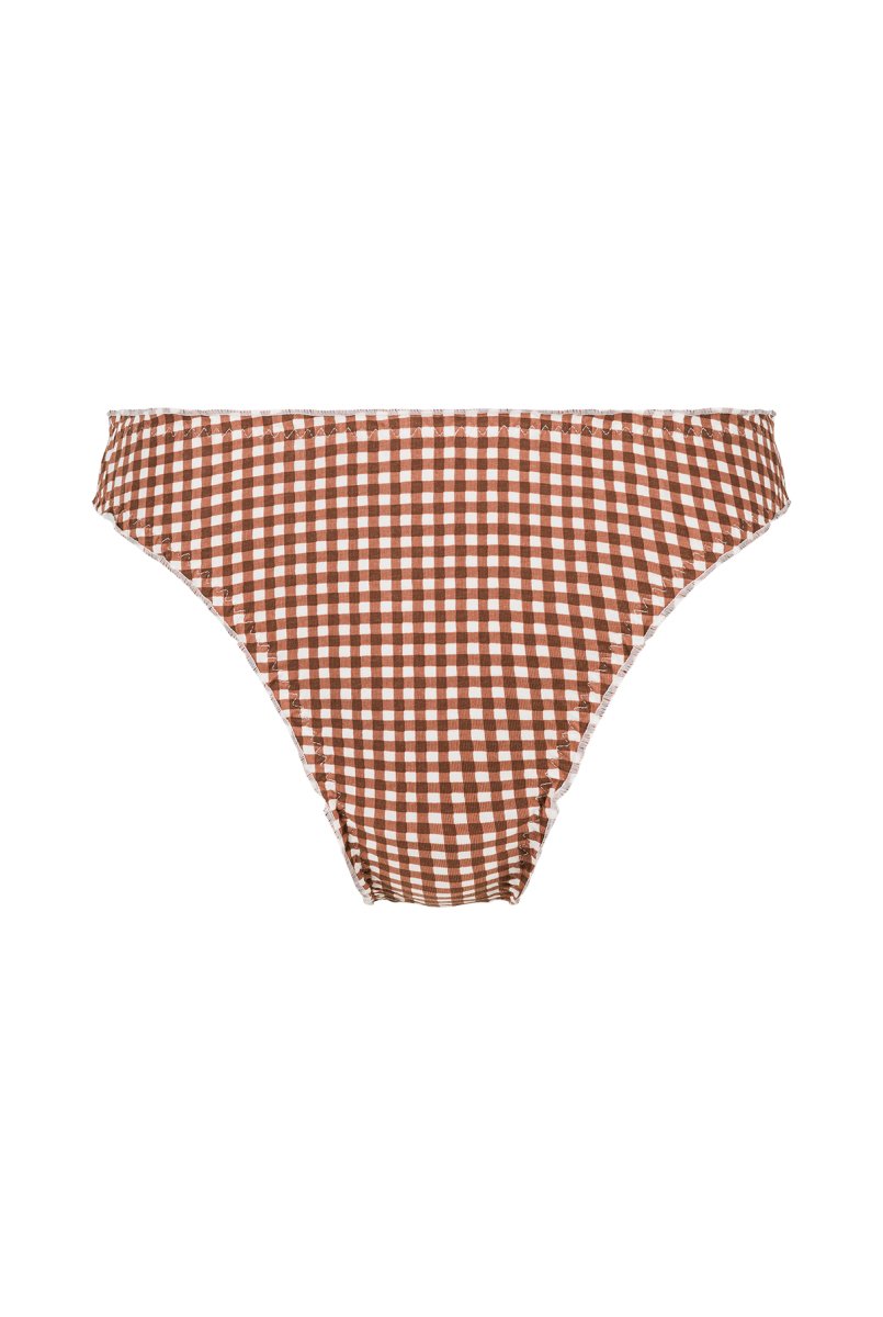 Tanga vichy en coton - Hadar - marron - fairytale